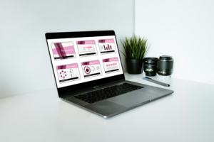 Visuel diaporama sur ordinateur - FBGraphiste