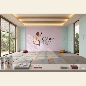 Visuel Salle Laura Yoga FBGraphiste