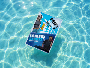 Flyer dans une piscine FBGraphiste