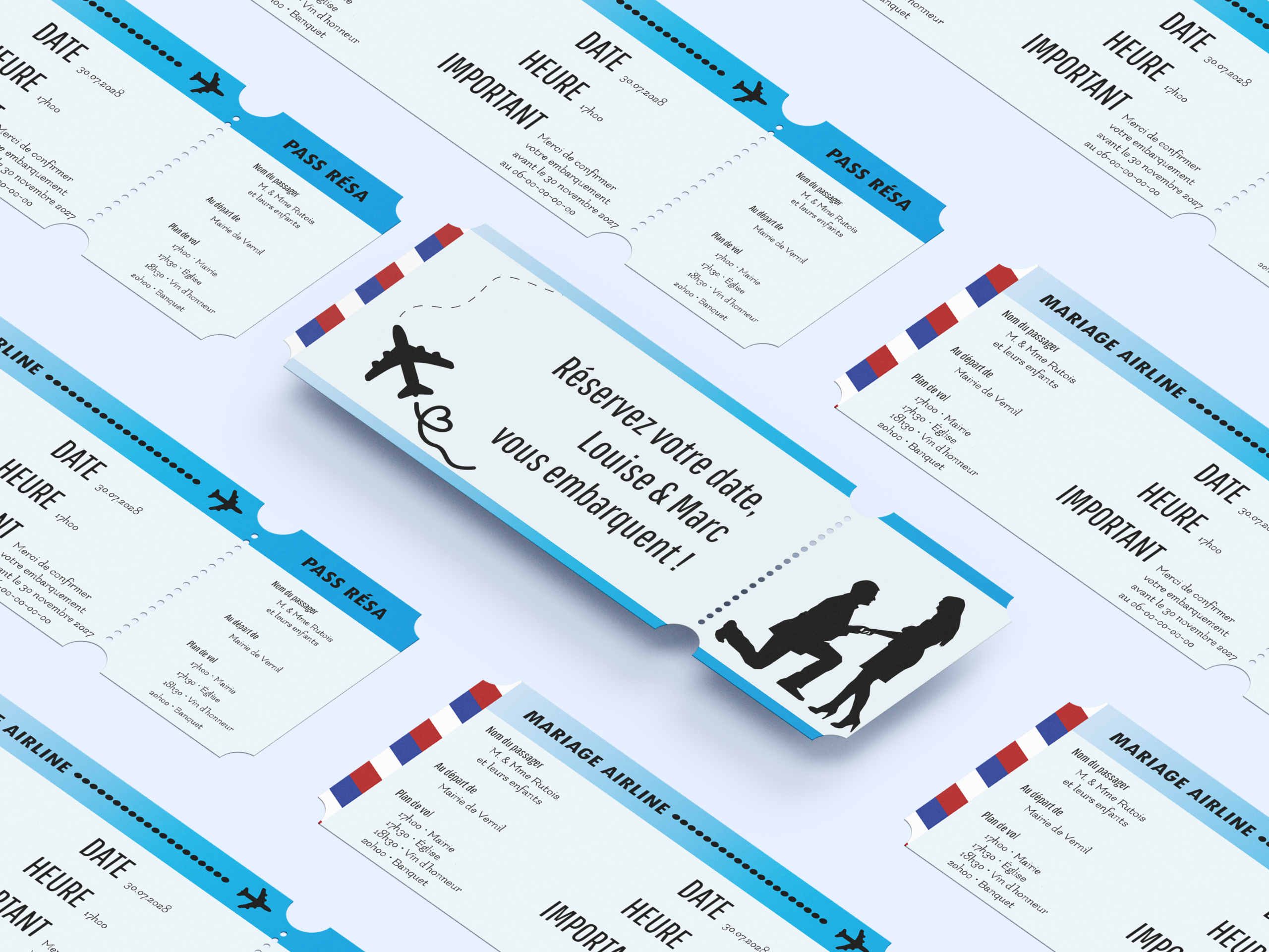 Visuel Faire-Part de mariage Ensemble Recto Verso