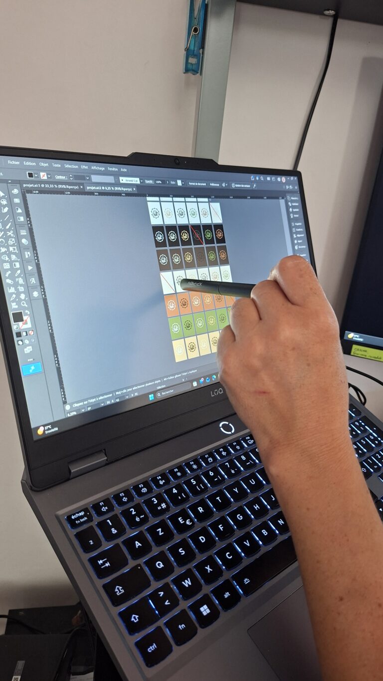 FBGraphiste travaille écran le petit bocal